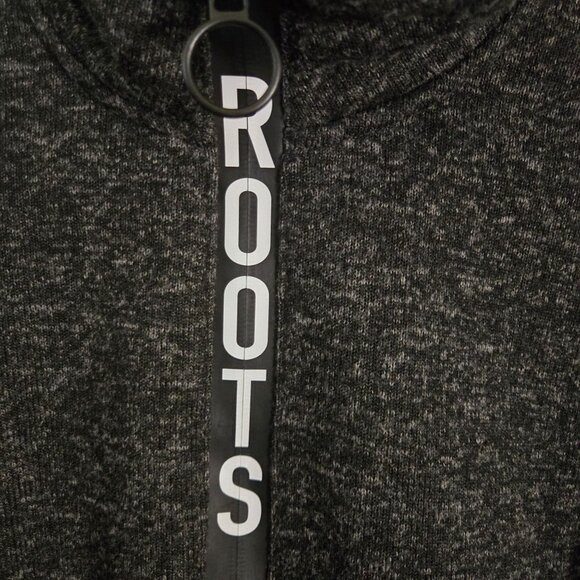 Roots Logo 1/2 Zip Mockneck Pullover Fleece Unisex Size L - Picture 7 of 10